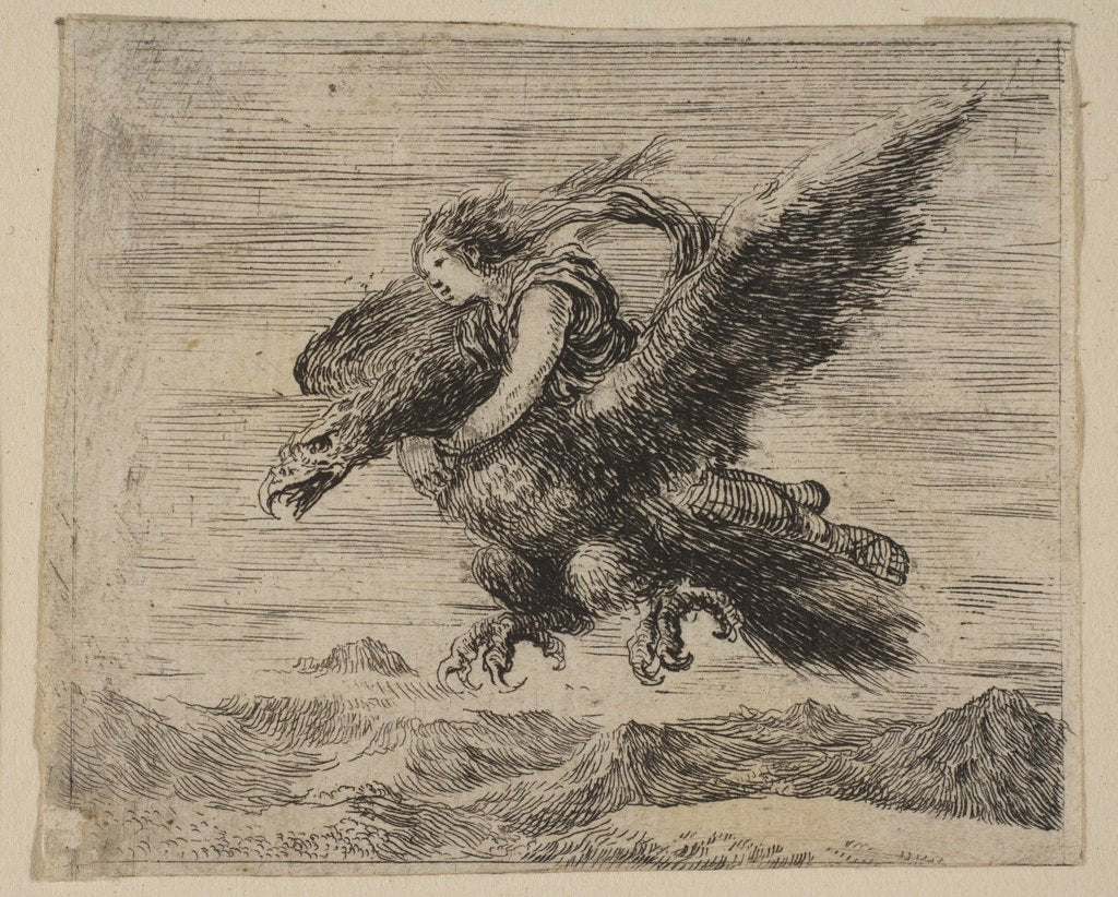 Jupiter and Ganymede, from 'Game of Mythology', 1644 by Stefano della Bella