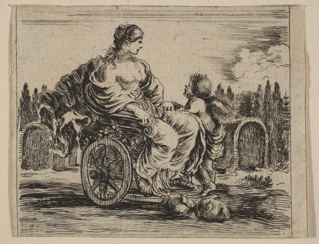 Detail of Venus, from 'Game of Mythology', 1644 by Stefano della Bella