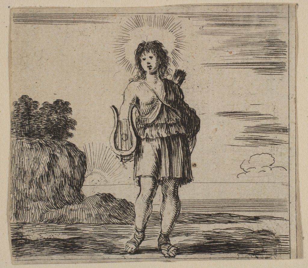 Detail of Apollo, from 'Game of Mythology', 1644 by Stefano della Bella