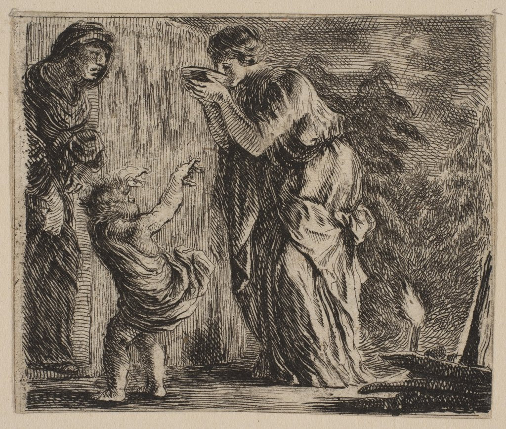 Detail of Ceres, from 'Game of Mythology', 1644 by Stefano della Bella