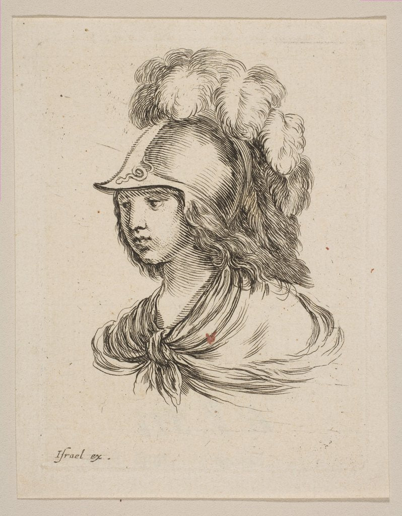 Detail of Head of Minerva, from 'Various heads and figures', 1650 by Stefano della Bella