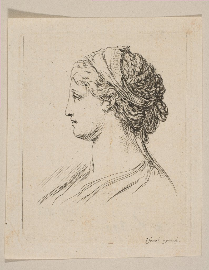Detail of Head of a Woman in Profile, 1650 by Stefano della Bella