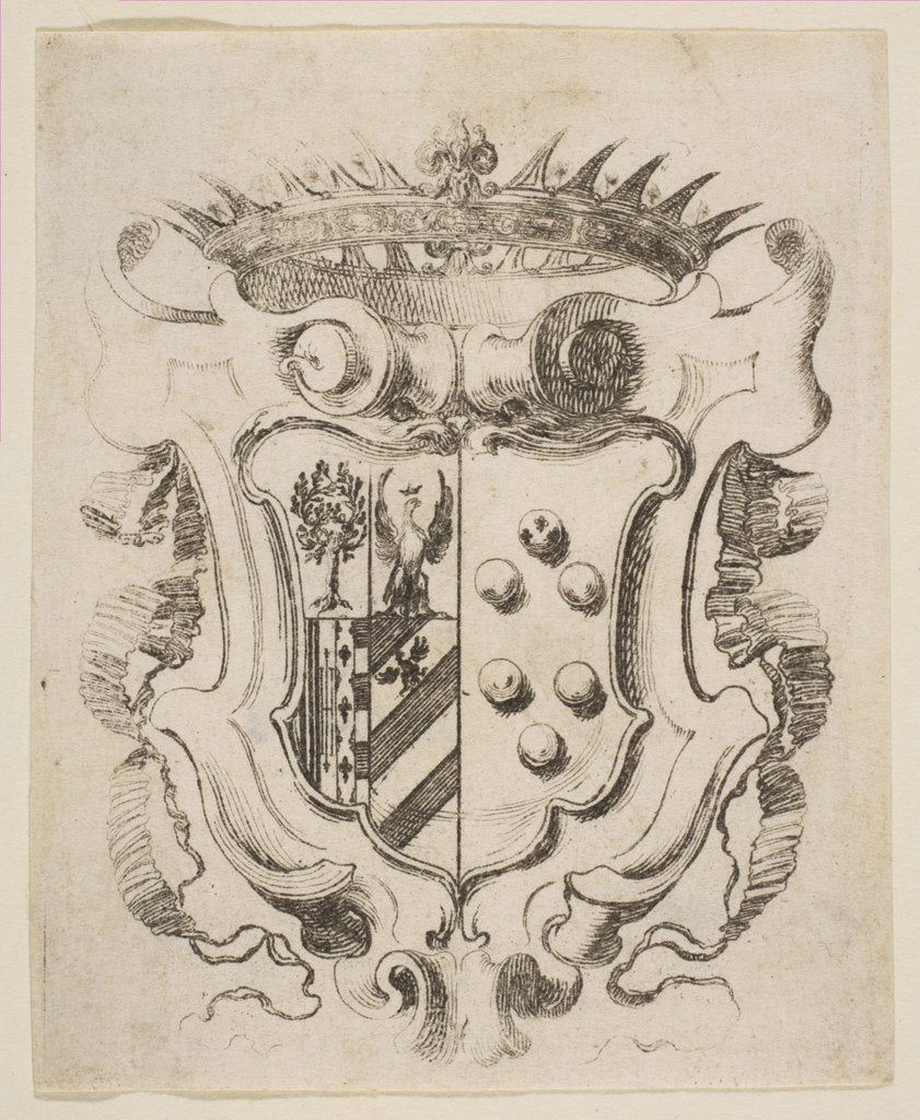 Detail of Arms of the Medici with Della Rovere, 1637 by Stefano della Bella