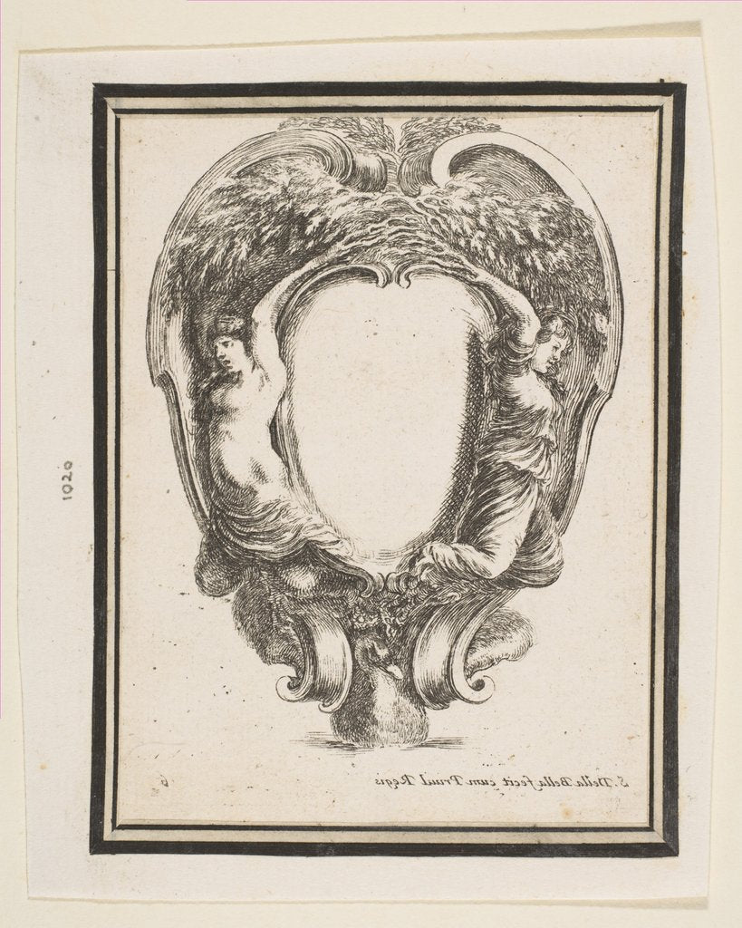 Detail of Cartouche with Duck and Nymphs, 1647 by Stefano della Bella
