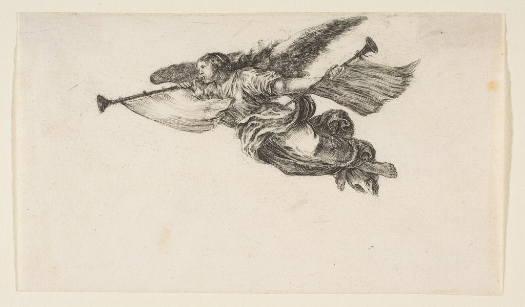 Detail of Fame, 1649-50 by Stefano della Bella