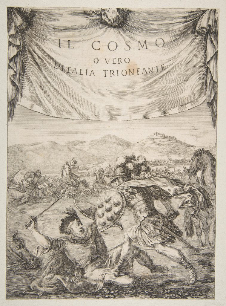 Detail of Frontispiece for Il Cosmo, 1650 by Stefano della Bella
