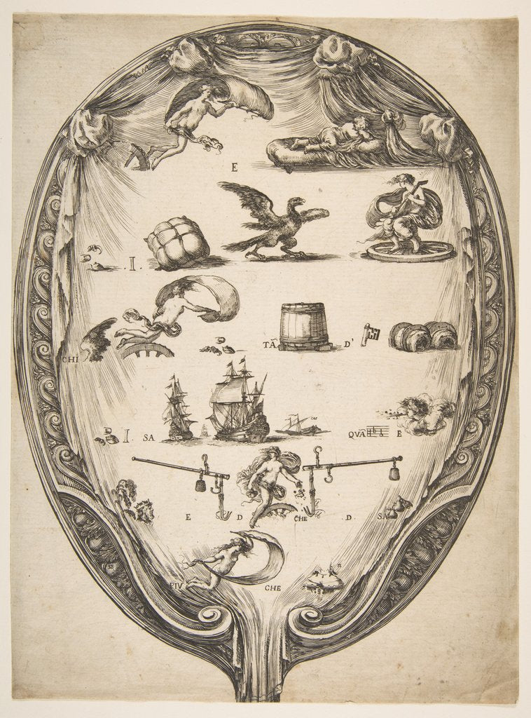 Detail of Screen with Rebus of Fortune, ca. 1639 by Stefano della Bella