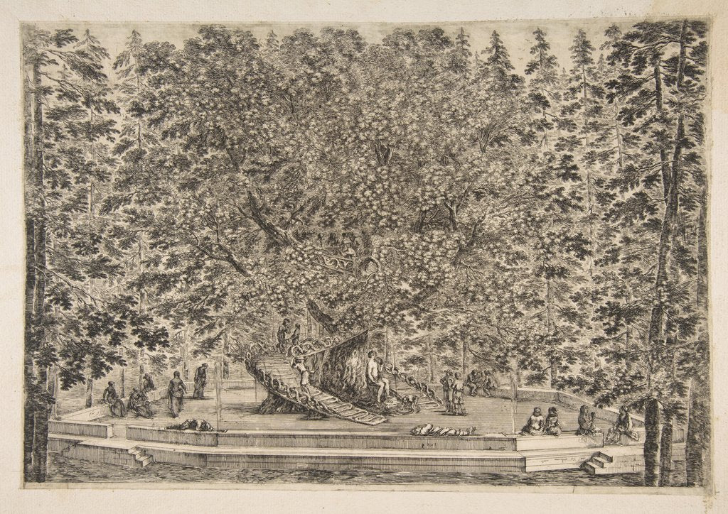 Detail of The Tree House at Pratolino, ca. 1653 by Stefano della Bella