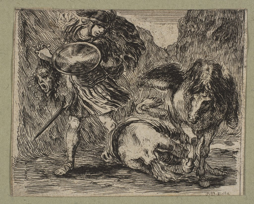 Detail of Persée et Méduse, 1644 by Stefano della Bella