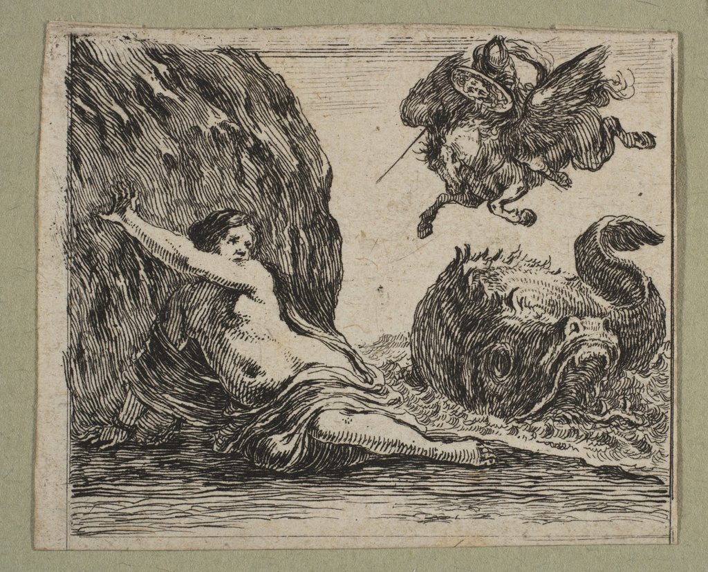 Detail of Persée et Andromede, 1644 by Stefano della Bella