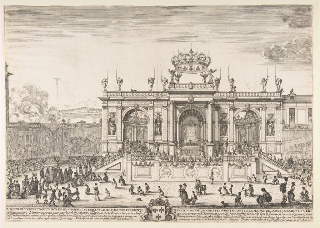 Detail of The Procession of the Holy Sacrament, ca. 1648 by Stefano della Bella