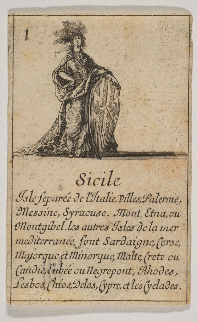 Detail of Sicile, 1644 by Stefano della Bella