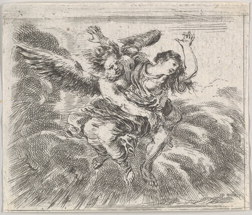 Detail of Boreas and Orithyia, from 'Game of Mythology', 1644 by Stefano della Bella