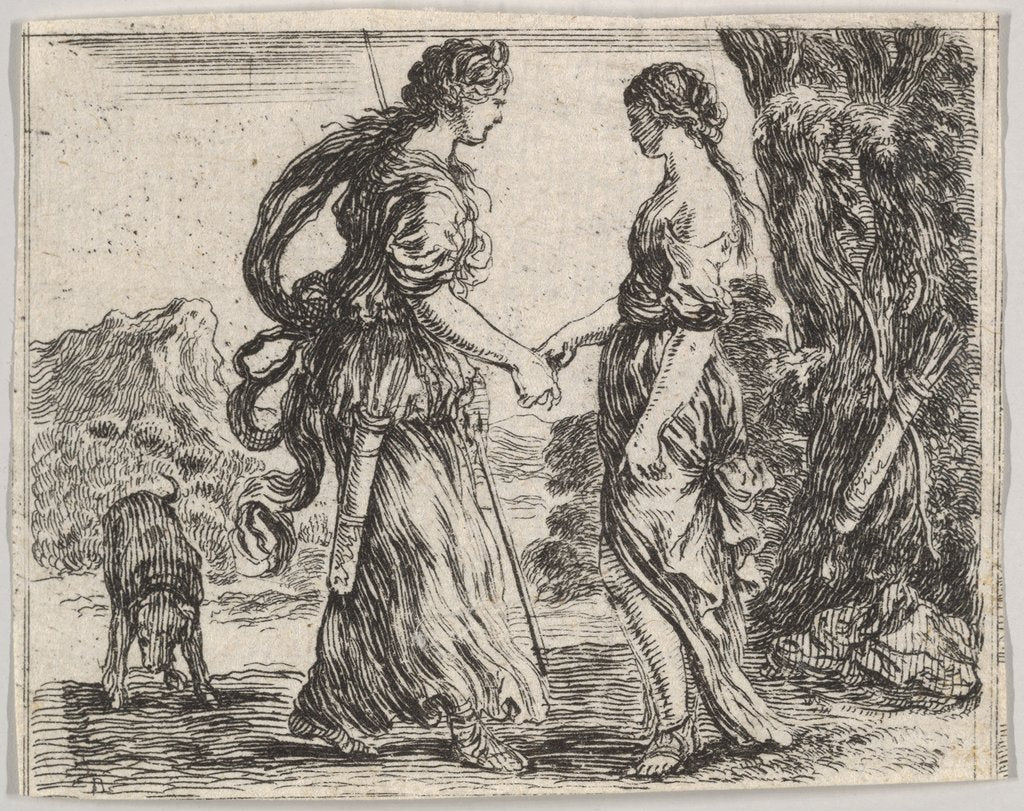 Detail of Jupiter and Calisto, from 'Game of Mythology', 1644 by Stefano della Bella