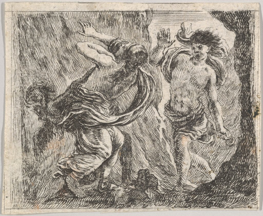 Detail of Orpheus and Eurydice, from 'Game of Mythology', 1644 by Stefano della Bella