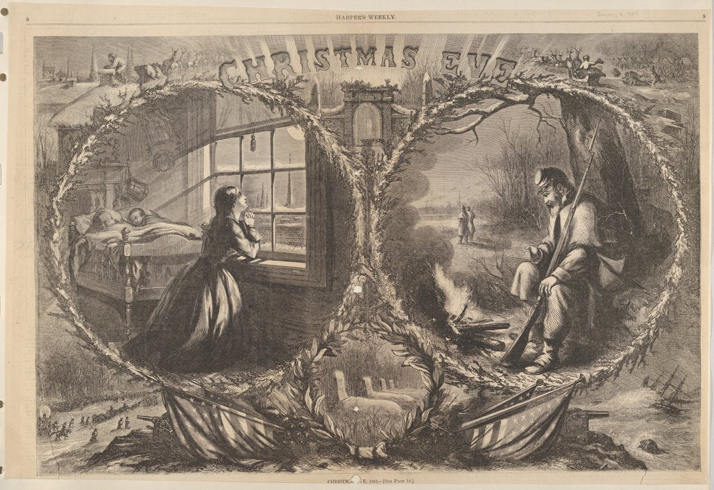 Detail of Christmas Eve, 1862, January 3, 1863 by Thomas Nast