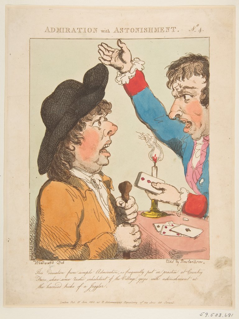 Detail of Admiration with Astonishment, January 21, 1800 by Thomas Rowlandson