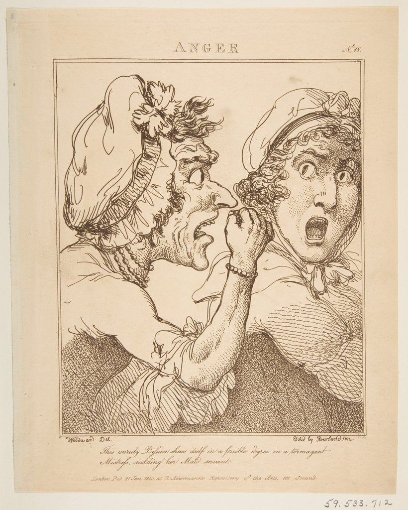 Detail of Anger, January 21, 1800 by Thomas Rowlandson