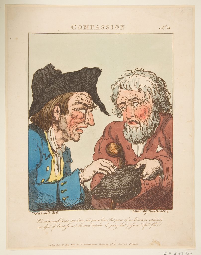 Detail of Compassion, January 21, 1800 by Thomas Rowlandson
