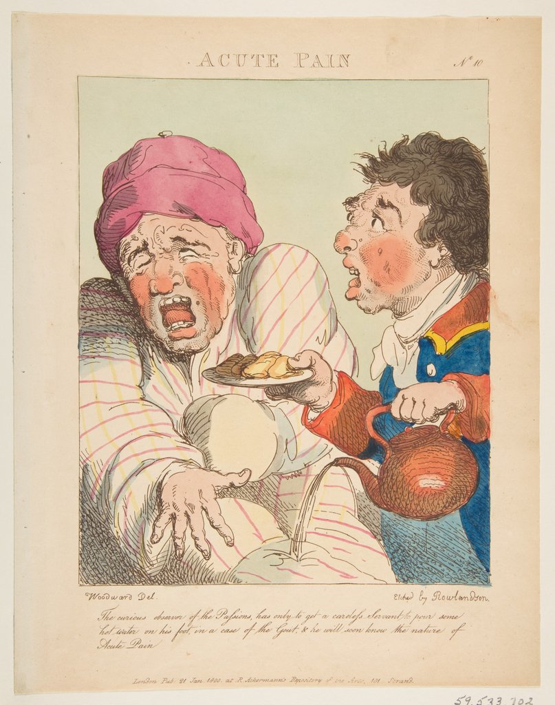 Detail of Acute Pain, January 21, 1800 by Thomas Rowlandson