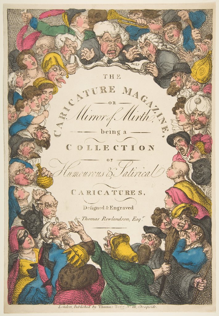 Detail of Title Page, The Caricature Magazine, or Mirror of Mirth, November 19, 1808 by Thomas Rowlandson