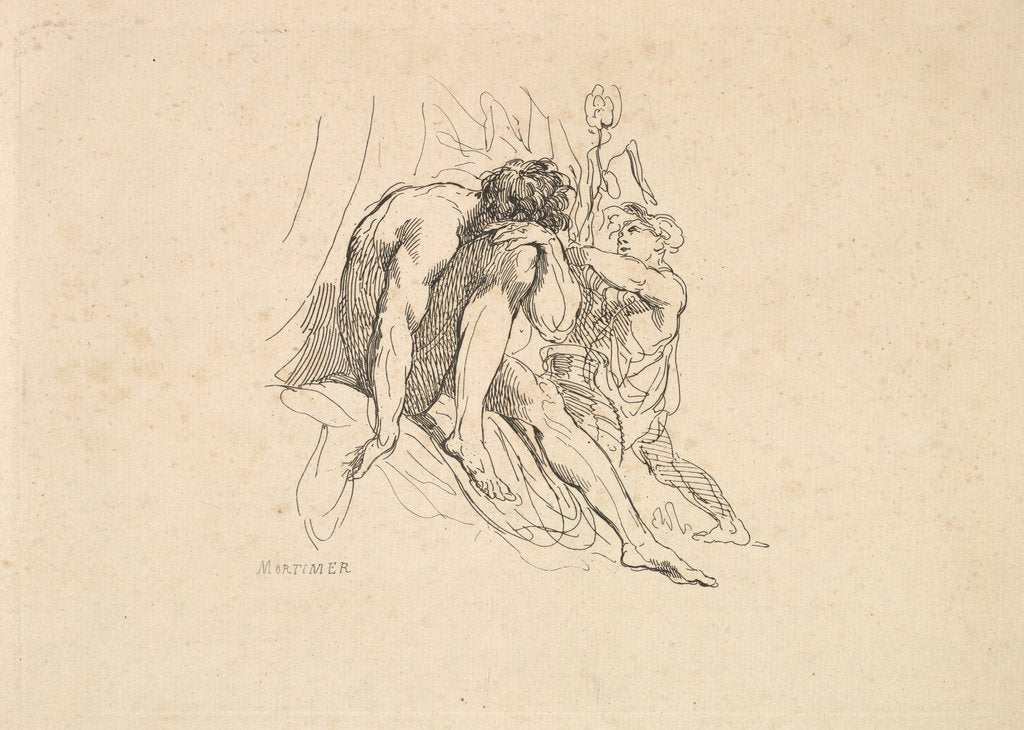 Detail of River God with Child, 1784-88 by Thomas Rowlandson