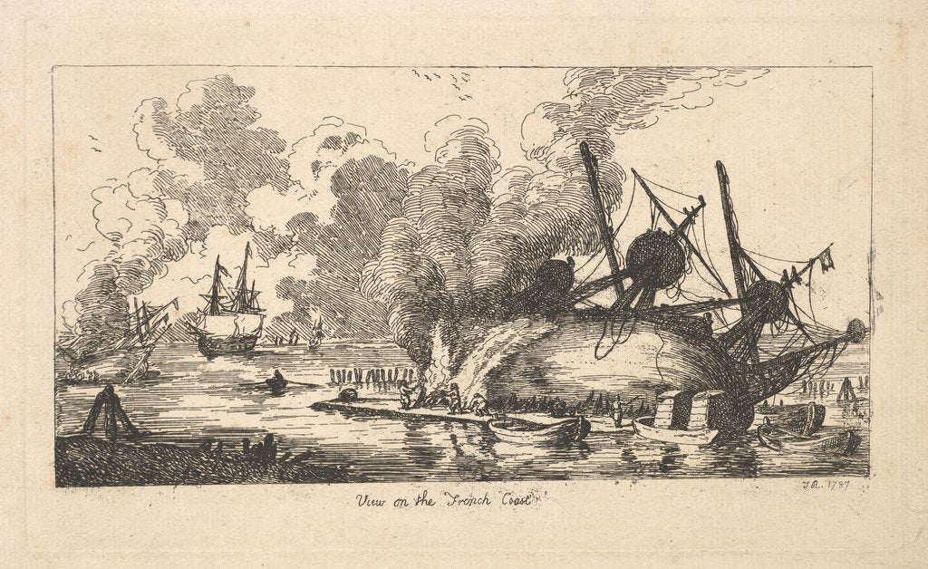 Detail of View on the French Coast, 1787 by Thomas Rowlandson