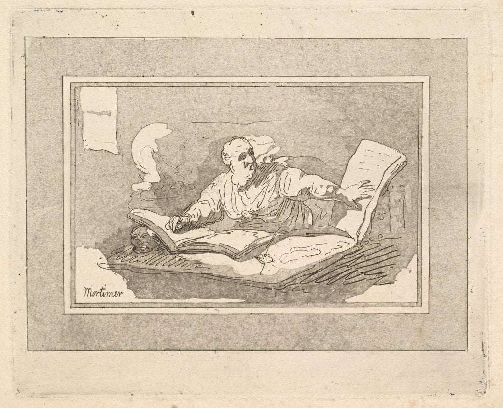 Detail of The Philosopher, 1783-87 by Thomas Rowlandson