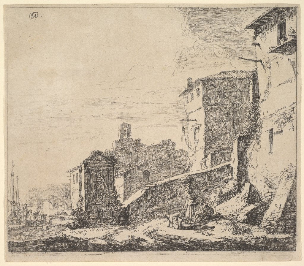 Detail of A Woman Standing by a Seated Man by Thomas Wijck