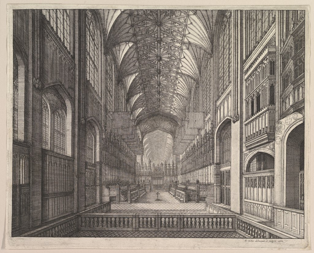 Detail of St. George's Chapel Choir, Windsor, 1663 by Wenceslaus Hollar