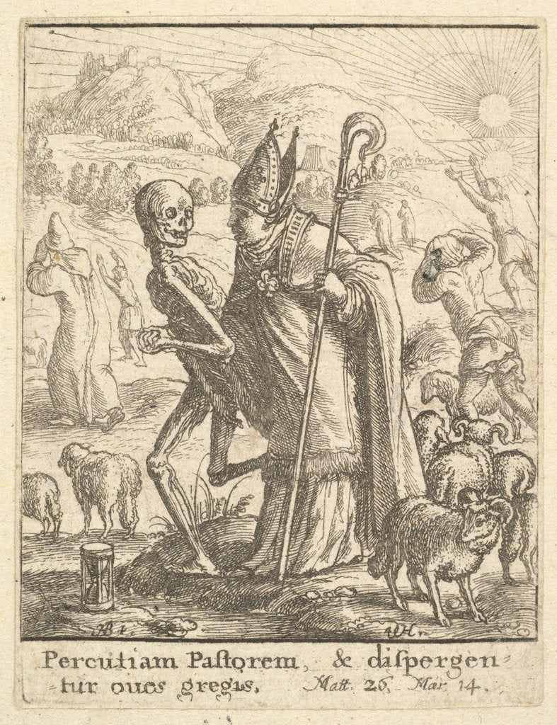 Detail of Bishop, from the Dance of Death, 1651 by Wenceslaus Hollar