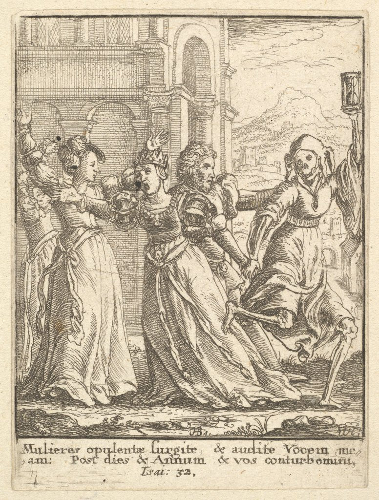 Detail of Queen, from the Dance of Death, 1651 by Wenceslaus Hollar