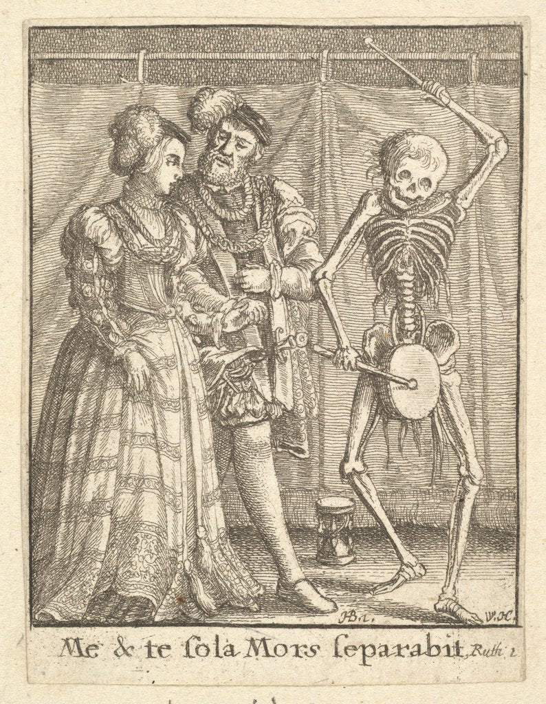 Detail of Bridal pair, from the Dance of Death, 1651 by Wenceslaus Hollar