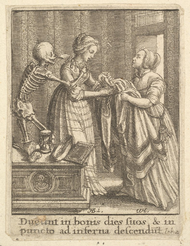 Detail of Bride, from the Dance of Death, 1651 by Wenceslaus Hollar