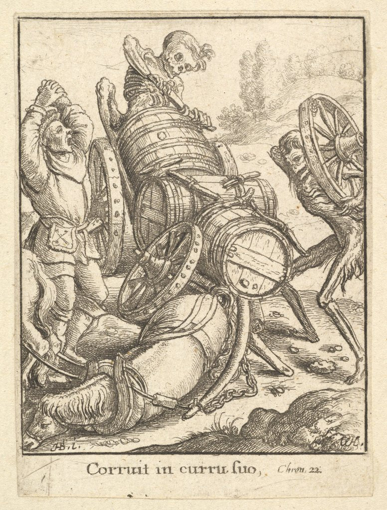 Detail of Waggoner, from the Dance of Death, 1651 by Wenceslaus Hollar