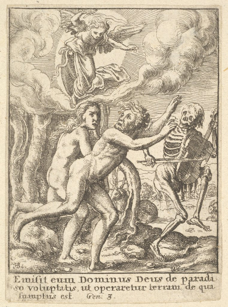 Detail of Paradise Lost, from the Dance of Death, 1651 by Wenceslaus Hollar