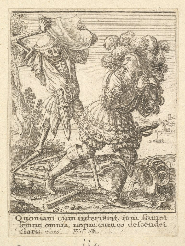 Detail of The Count from the Dance of Death, 1651 by Wenceslaus Hollar