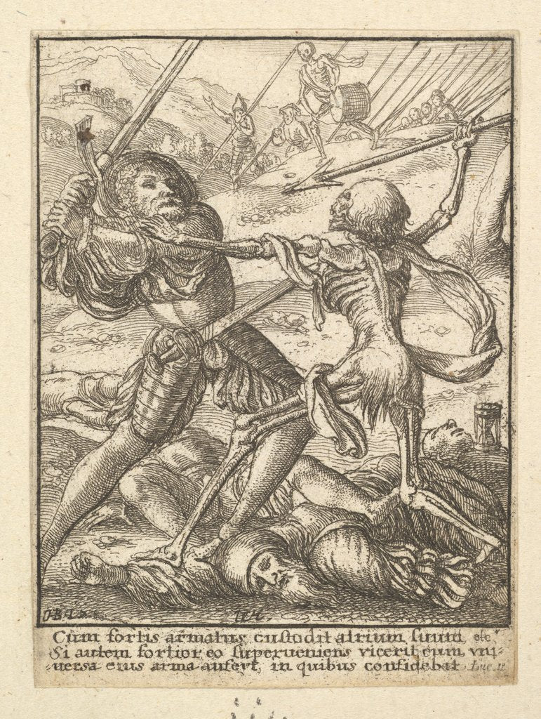 Detail of The Knight, from the Dance of Death, 1651 by Wenceslaus Hollar