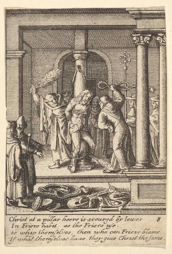 Detail of The scourging, 1625-77 by Wenceslaus Hollar
