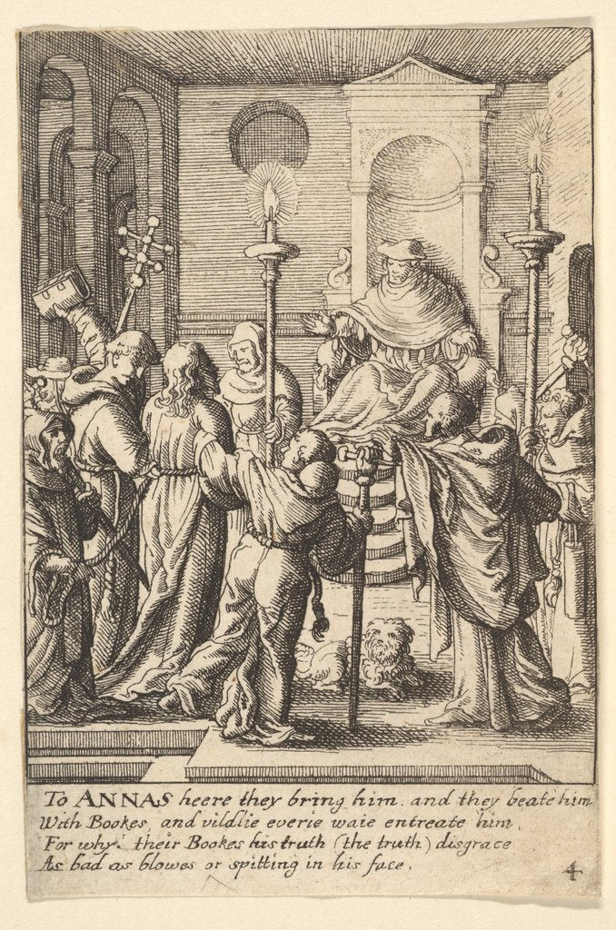 Detail of Jesus before Annas, 1625-77 by Wenceslaus Hollar