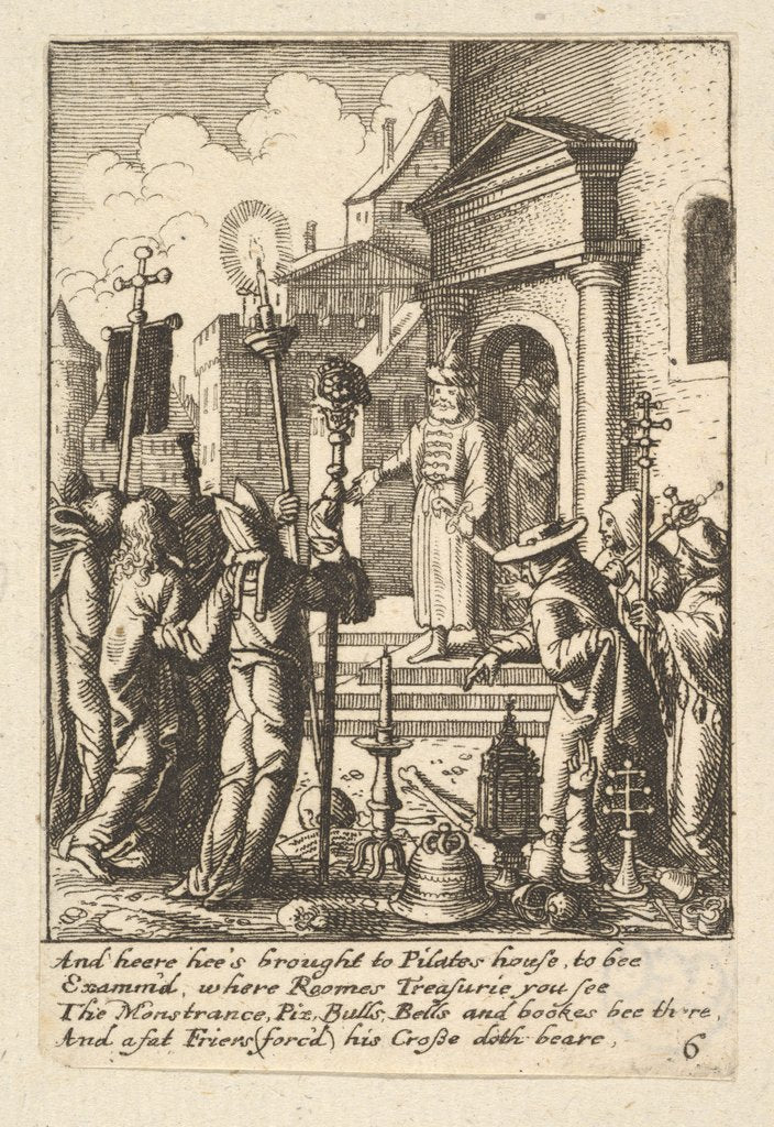 Detail of Jesus before Pilate, 1625-77 by Wenceslaus Hollar
