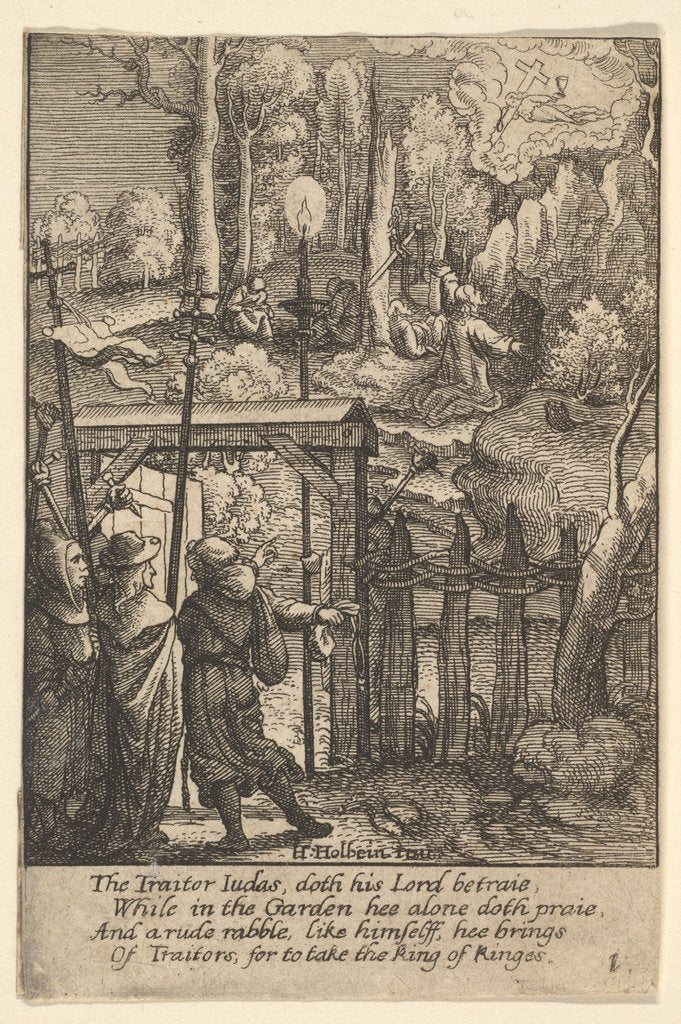 Detail of Jesus on the Mount of Olives, 1625-77 by Wenceslaus Hollar