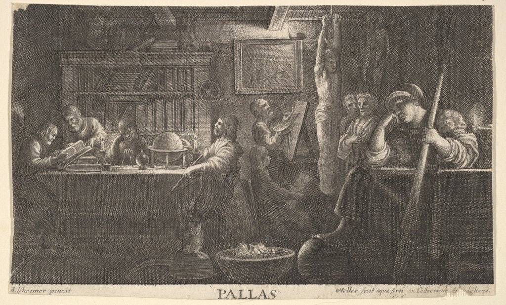 Detail of Realm of Pallas, 1646 by Wenceslaus Hollar