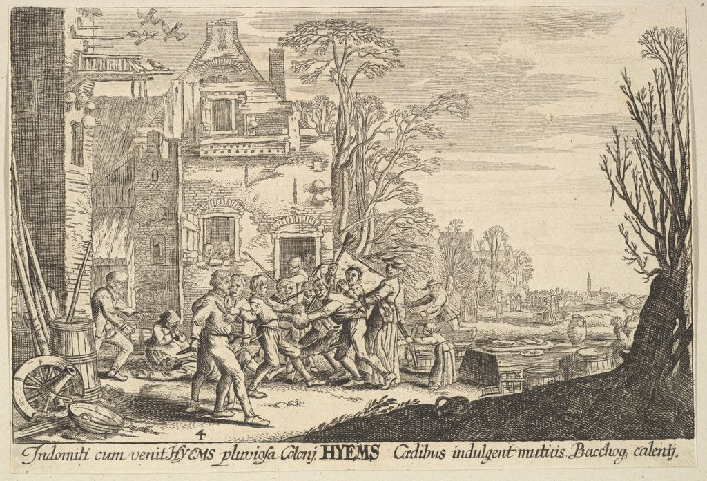 Detail of Winter, 1629 by Wenceslaus Hollar