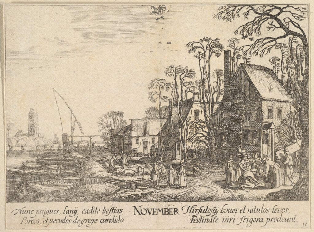 Detail of November, 1628-29 by Wenceslaus Hollar