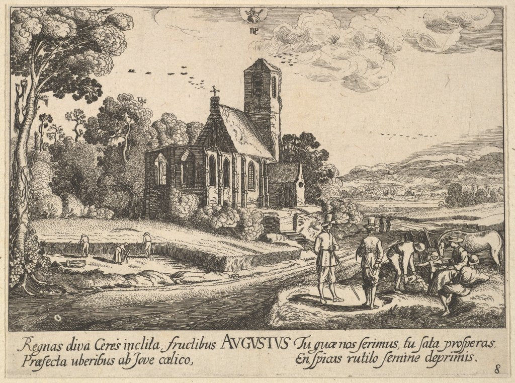 Detail of August, 1628-29 by Wenceslaus Hollar