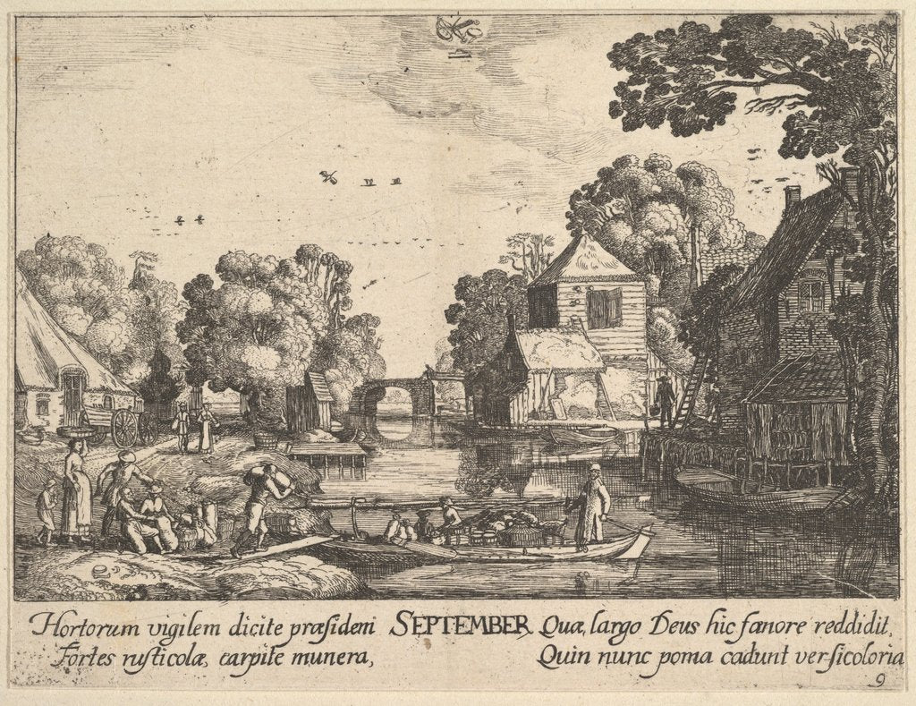 Detail of September, 1628-29 by Wenceslaus Hollar