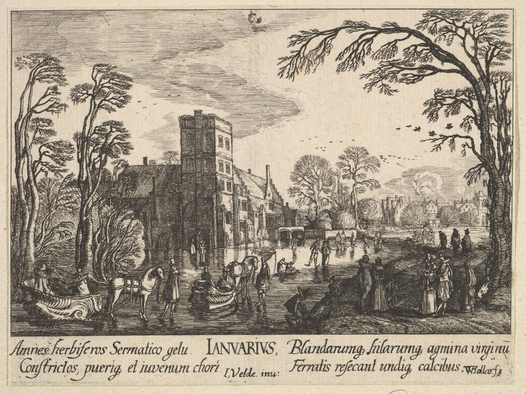 Detail of January, 1628-29 by Wenceslaus Hollar