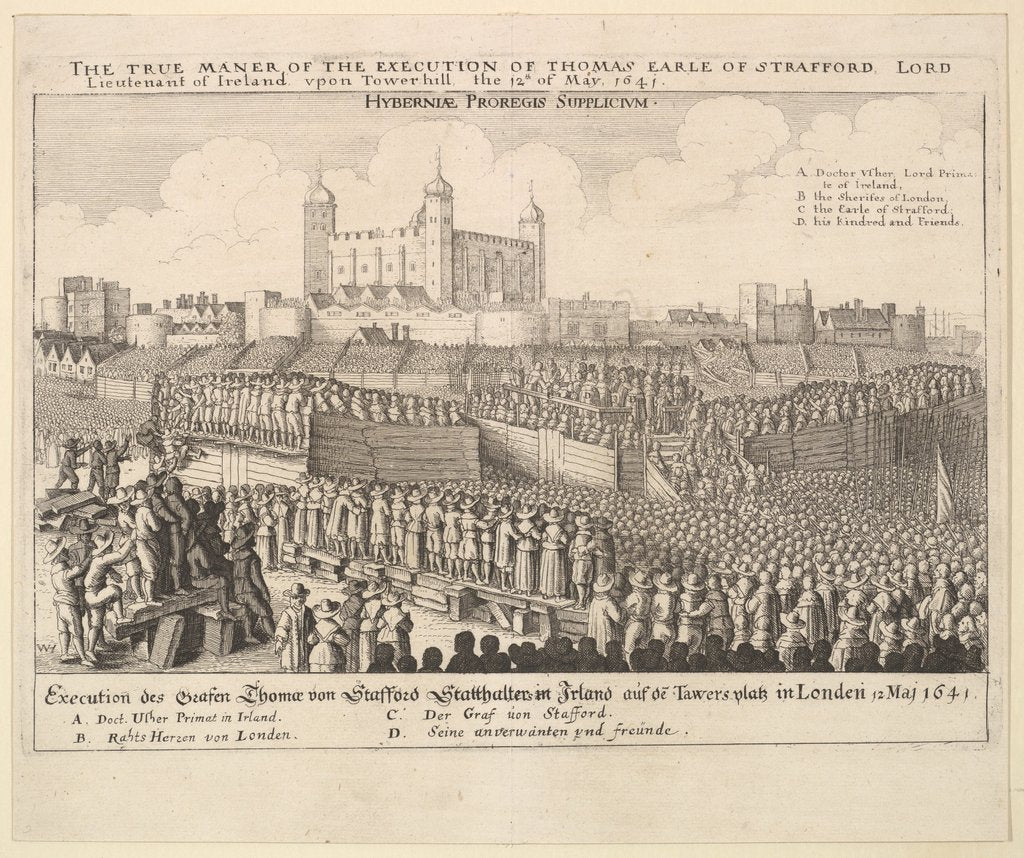 Detail of The true maner [manner] of the execution of Thomas Earle of Strafford, 1641 by Wenceslaus Hollar