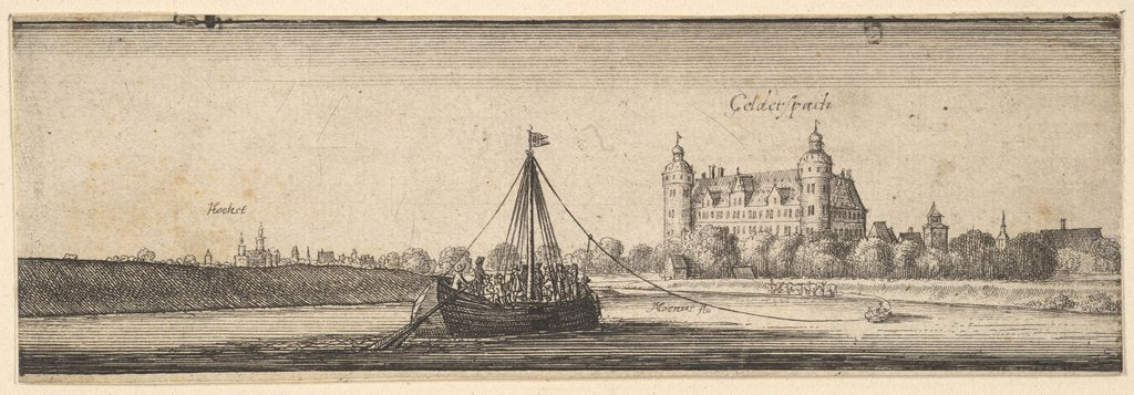 Detail of Kelsterbach Castle near Höchst am Main, 1642-44 by Wenceslaus Hollar